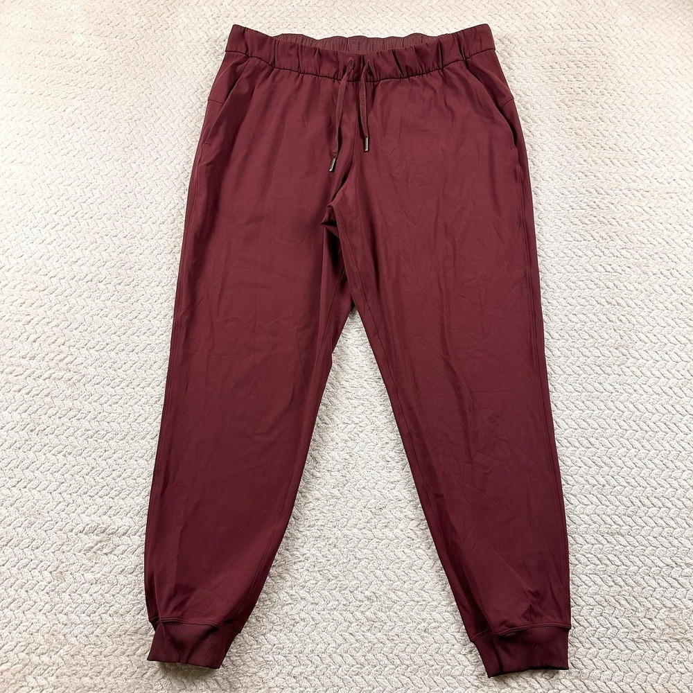 Lululemon On The Fly Jogger Women's 12 Red Comfy Lounge Gym Activewear Beach